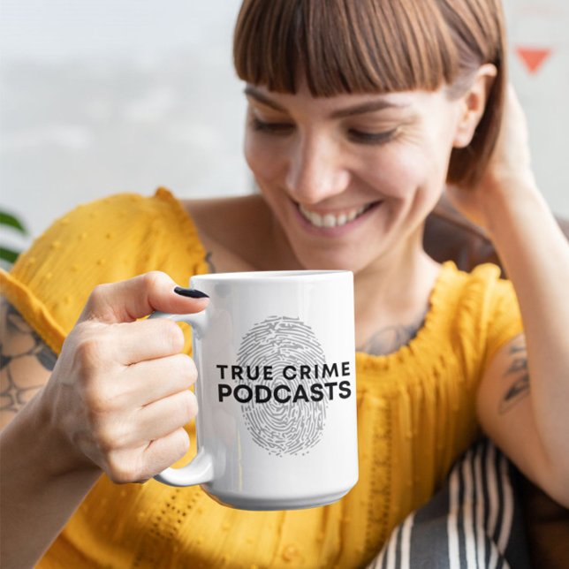 Taza De Café Podcast de crímenes verdaderos con huellas digital (Subido por el creador)