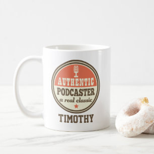 Taza De Café Podcaster Gift Gracioso Periodista De Podcasting