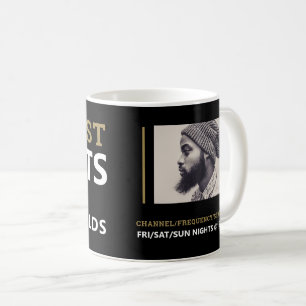 Taza De Café Podcaster moderno y elegante, publicidad en podcas