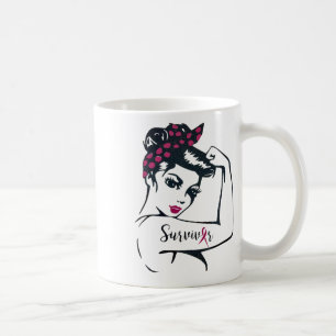 Taza De Café Podemos curarlo Rosie Riveter Cáncer De Mama Survi