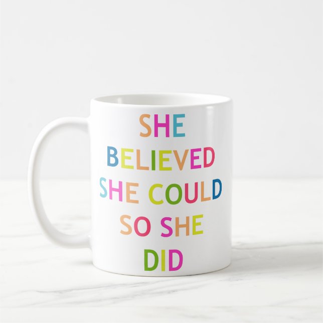 Taza De Café Poder Chica presupuesto motivacional/inspirador (Izquierda)