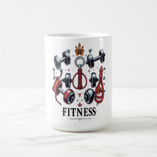 Taza De Café Poder de fitness: fuerza, energía y dedicación