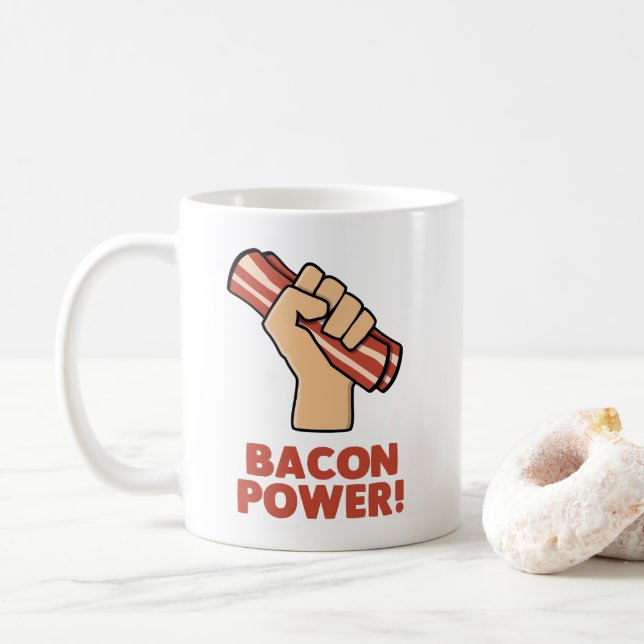 Taza De Café Poder del tocino (Con donut)