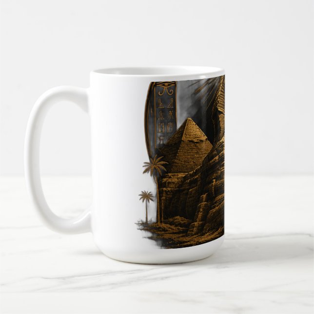 Taza De Café Poder Silencioso | Gran Diseño de la Esfinge de Eg (Izquierda)