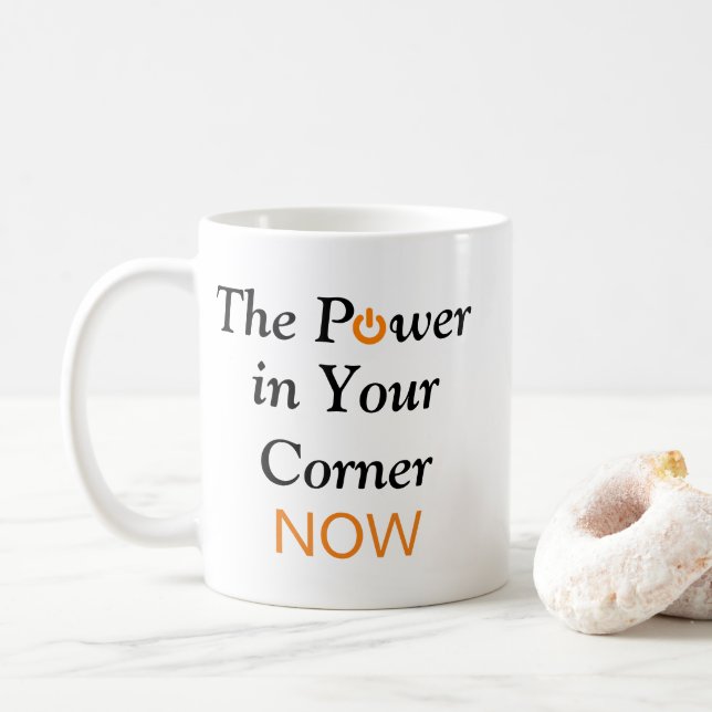 Taza De Café poderosa motivación empresarial mejores logros   (Con donut)