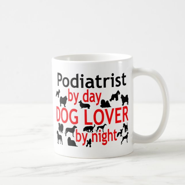 Taza De Café Podiatrista Perro Lover (Derecha)