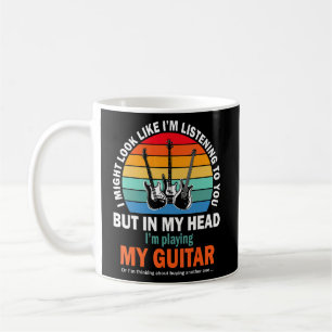 Taza De Café Podría Parecer Que Te Escucho Guitarra