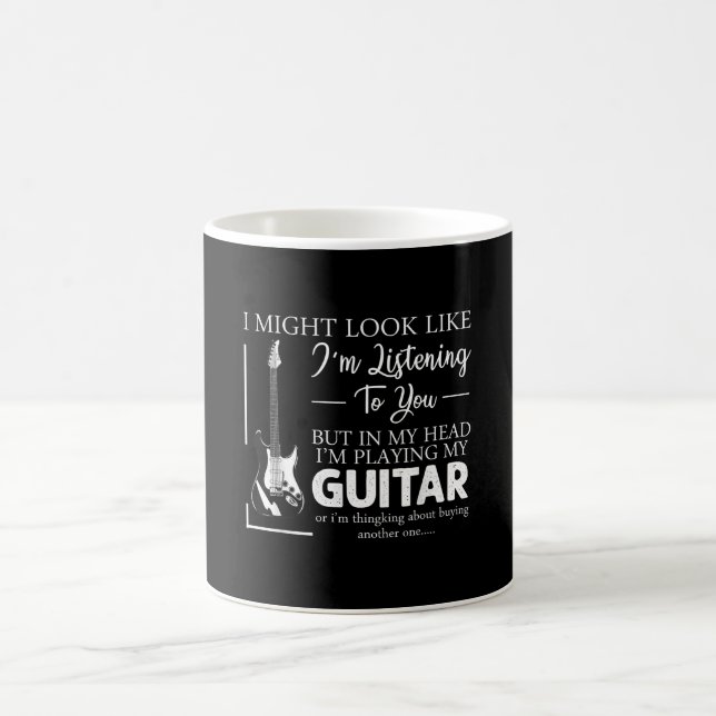Taza De Café Podría parecerme a que te escucho guitarra musical (Centro)