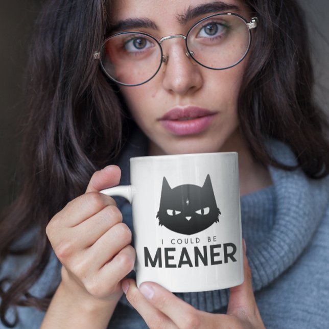 Taza De Café Podría Ser Significativo | Angry Cat Classic Mug (Subido por el creador)