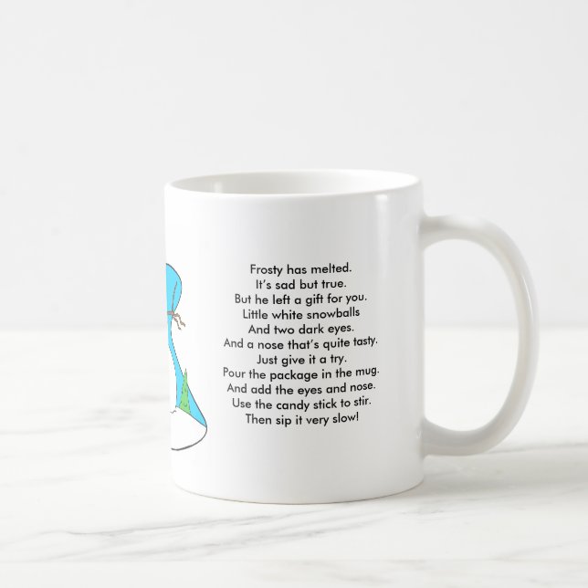 Taza De Café Poema #2 de la sopa del muñeco de nieve (Derecha)