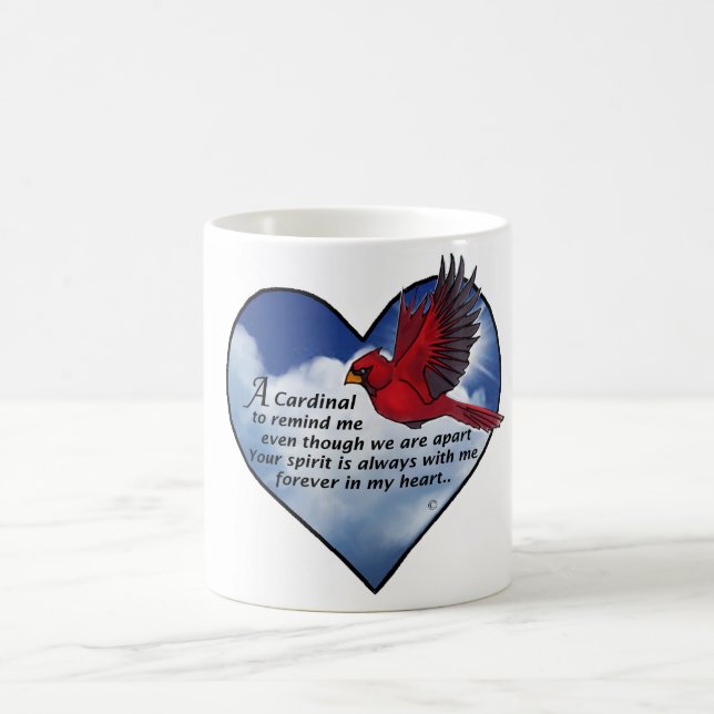 Taza De Café Poema cardinal del corazón (Centro)