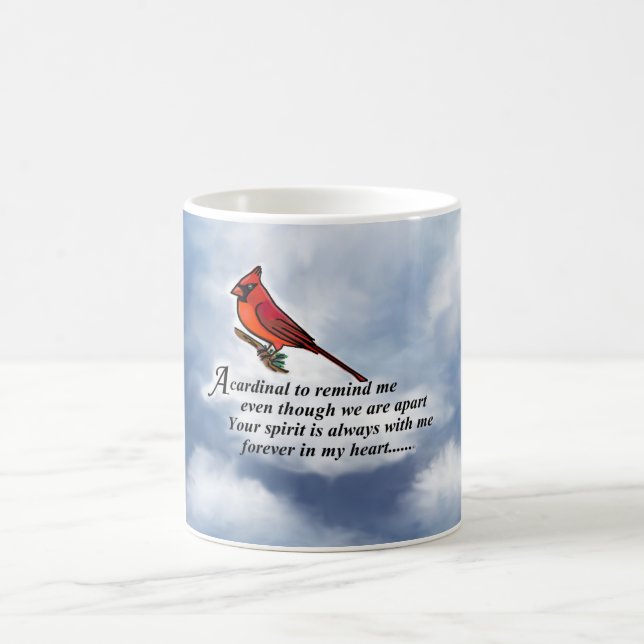 Taza De Café Poema conmemorativo cardinal (Centro)