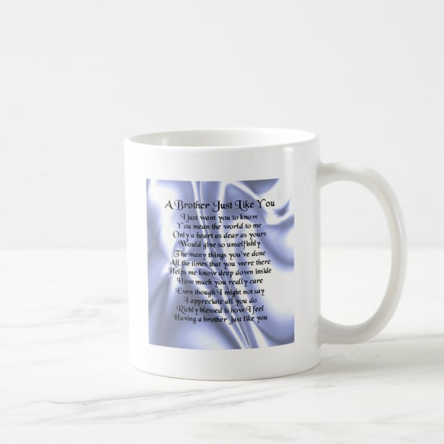 Taza De Café Poema de Brother - seda azul (Derecha)