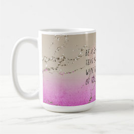 Taza De Café Poema de Cadenas de Corazón Rosa