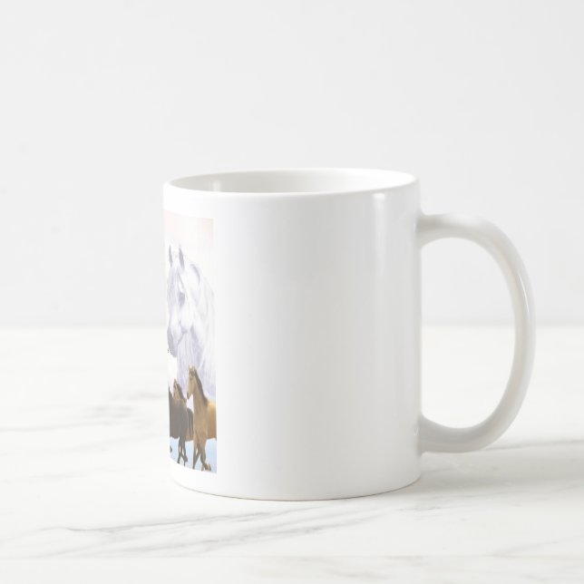 Taza De Café Poema de Grandaughter de los caballos (Derecha)