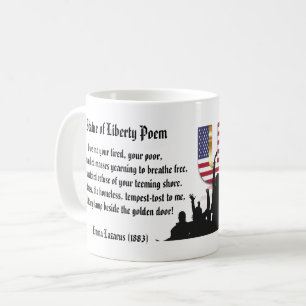 Taza De Café Poema de la Estatua de la Libertad, Una Nación de