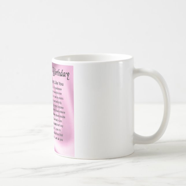 Taza De Café Poema de la mamá - 70.o cumpleaños (Derecha)