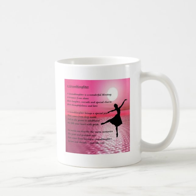 Taza De Café Poema de la nieta - bailarina (Derecha)