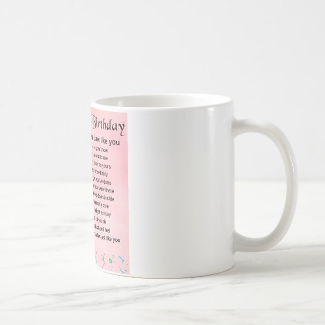Taza De Café Poema de la nuera - trigésimo cumpleaños (Derecha)