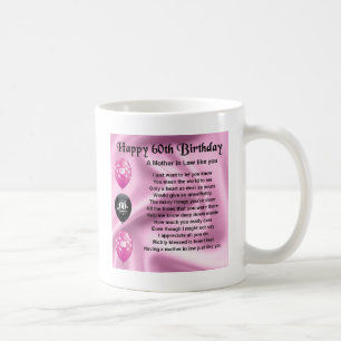 Taza De Café Poema de la suegra - 60.o cumpleaños