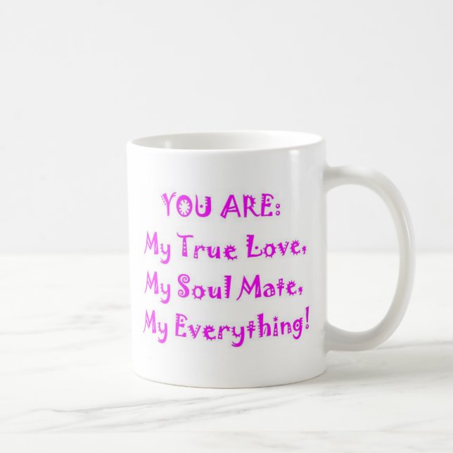 Taza De Café Poema de Soul Mate (Derecha)