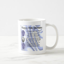 Taza De Café Poema del amigo - 70.o cumpleaños
