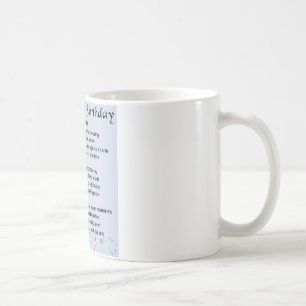 Taza De Café Poema del hijo - trigésimo diseño del cumpleaño