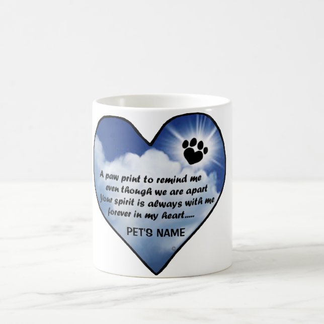 Taza De Café Poema del monumento de Pawprint (Centro)