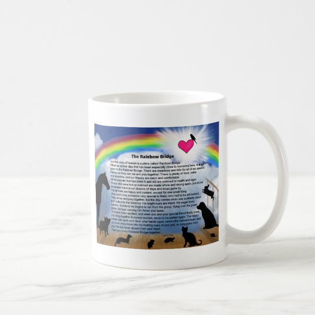 Taza De Café Poema del puente del arco iris (Derecha)