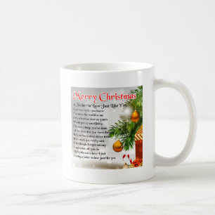 Taza De Café Poema del suegro - diseño del navidad