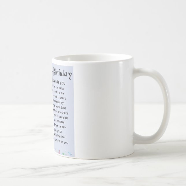 Taza De Café Poema del yerno - 40.o diseño del cumpleaños (Derecha)