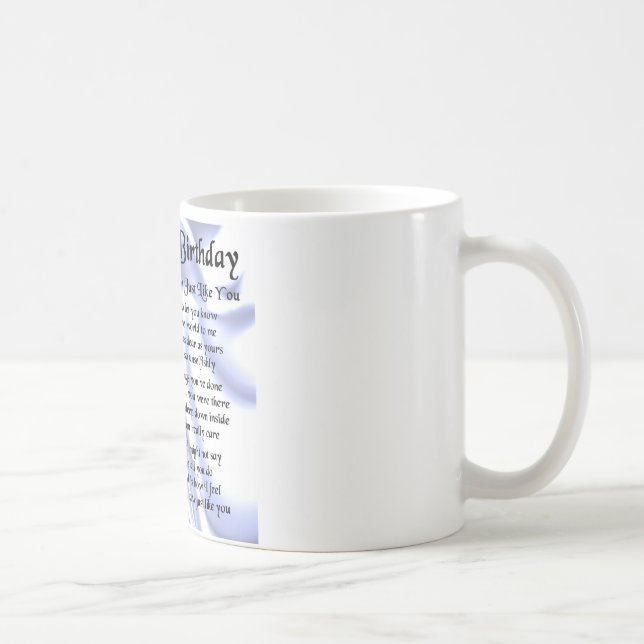 Taza De Café Poema del yerno - diseño del feliz cumpleaños (Derecha)