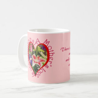 Taza De Café Poema incondicional de amor floral rosado por el d