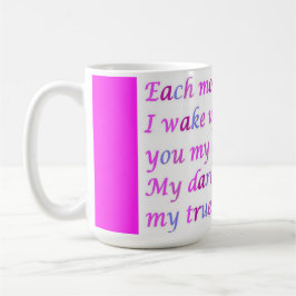 Taza De Café Poema para un ser querido con colores mezclados gu