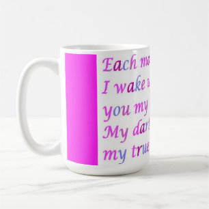 Taza De Café Poema para un ser querido con colores mezclados gu