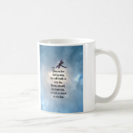 Taza De Café Poema "tan amado" de la libélula