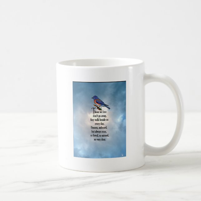 Taza De Café Poema "tan amado" del Bluebird (Derecha)
