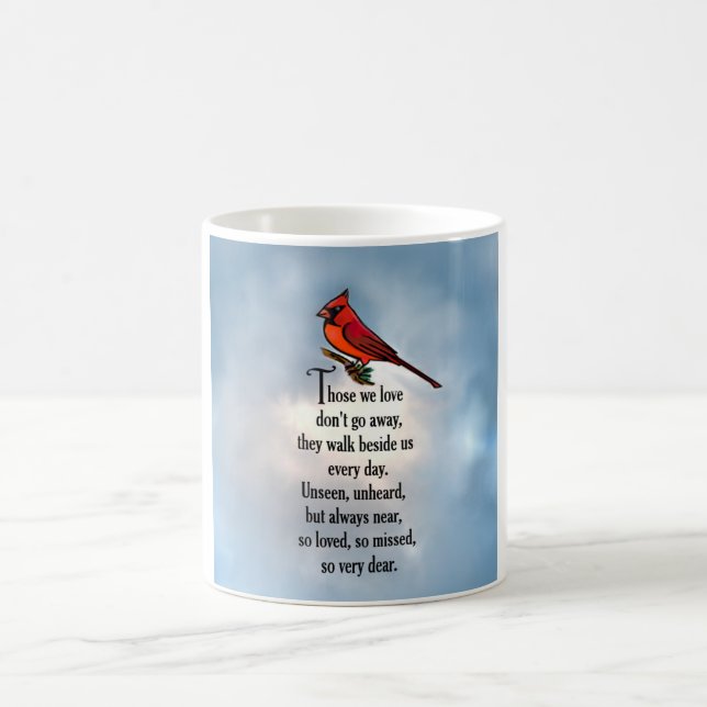 Taza De Café Poema "tan amado" del cardenal (Centro)