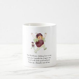 Taza De Café Poema vintage Fruit Rhyme Blackberry Children Funn