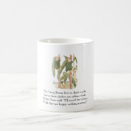 Taza De Café Poema vintage String Bean Cute Niños Verduras