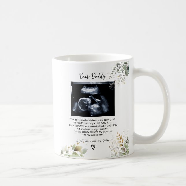 Taza De Café Poemas de Baby Bump a Papi (Derecha)