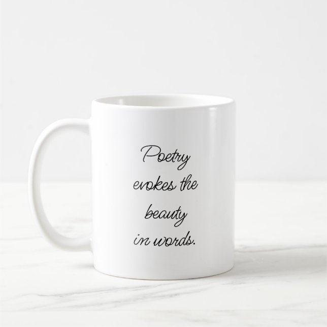 Taza De Café Poesía Evokes Mug (Izquierda)