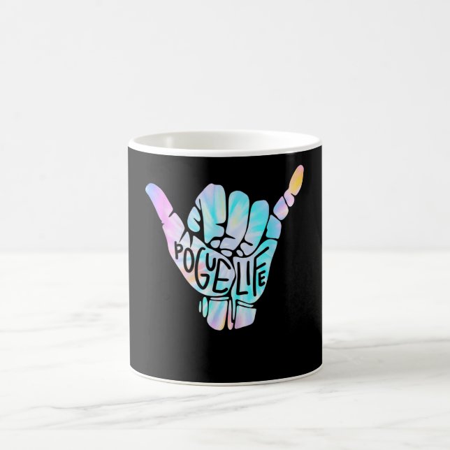 Taza De Café Pogue Life Shaka Hand Hang Loose Tie Dye (Centro)