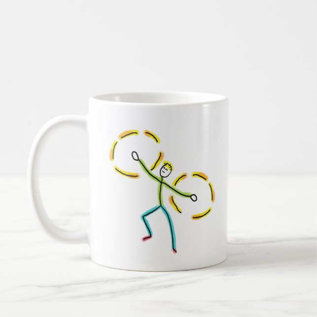 Taza De Café Poi Spinning Stickman (Izquierda)