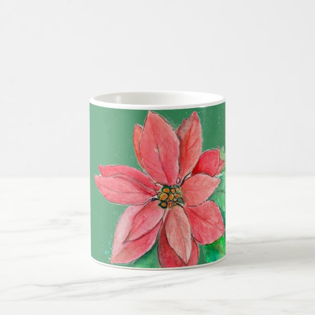 Taza De Café Poinsettia (Centro)