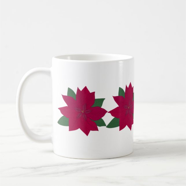 Taza De Café Poinsettia Mug (Izquierda)