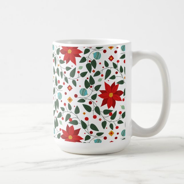 Taza De Café Poinsettia Paradise Coffee Mug Cheer (Derecha)
