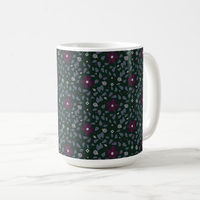 Taza De Café Poinsettia Paradise Coffee Mug Dark (Anverso derecho)