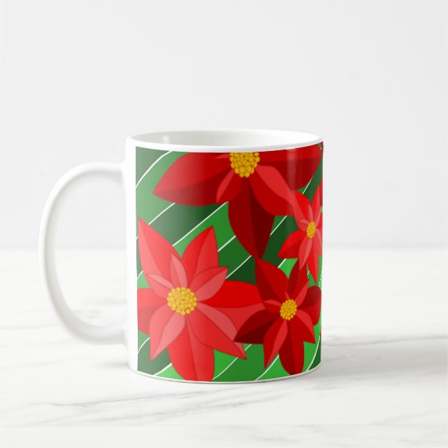 Taza De Café Poinsettias (Izquierda)