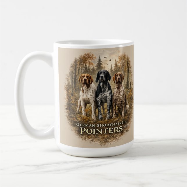 Taza De Café Pointer Alemán de Pelo Corto  (Izquierda)